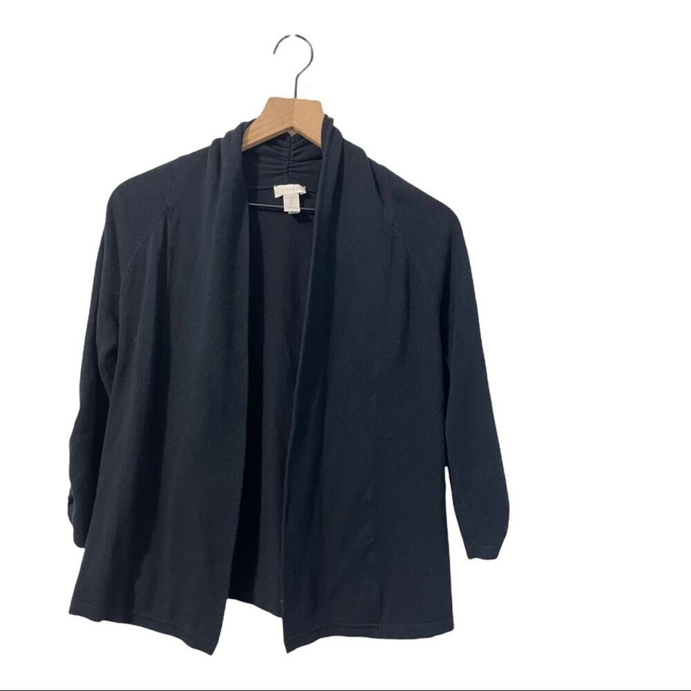Chicos Black Open Cardigan Size Small